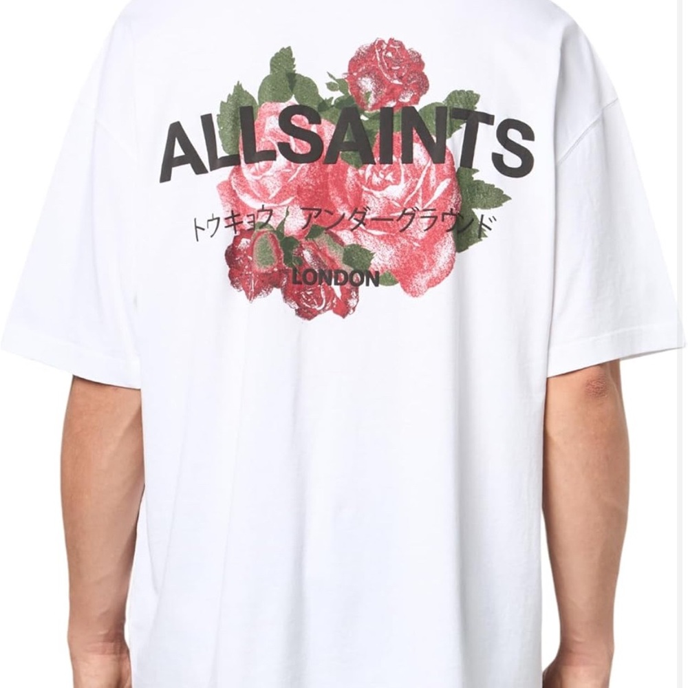 All Saints London Floral Graphic Short Sleeve Tee